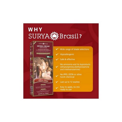 Surya Brasil, Henna Cream Copper, 2.37 Oz - Image 2