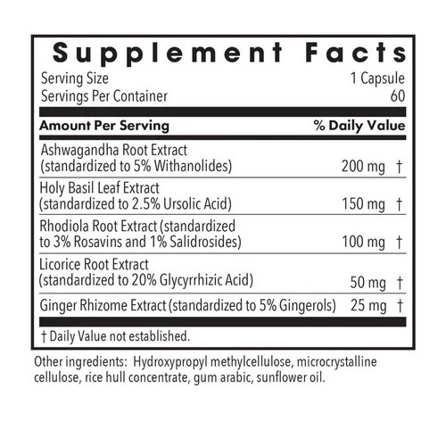 Nutricology/ Allergy Research Group, Herbal Adapt HPA Axis Restore, 60 Veg Caps - Image 2