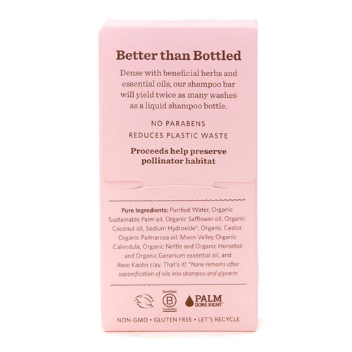 Moon Valley Organics, Herbal Shampoo Bar Pink Geranium, 3.5 Oz - Image 2