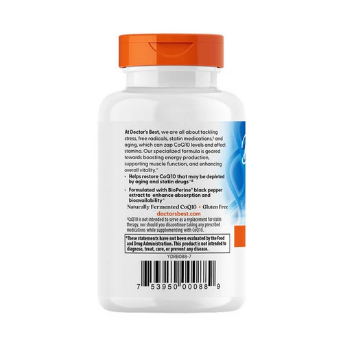 Doctors Best, High Absorption CoQ10 with Bioperine, 100 mg, 60 Softgels - Image 3