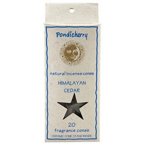 Pondicherry Natural Incense, Himalayan Cedar Incense Cones, 20 Count