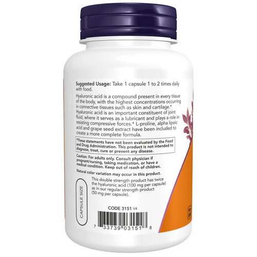 Now Foods, Hyaluronic Acid, 120 vcaps - Image 3