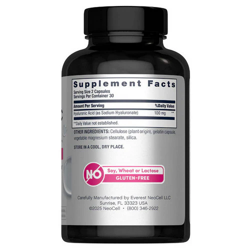 Neocell Laboratories, Hyaluronic Acid, 100 Mg, 60 Caps - Image 2