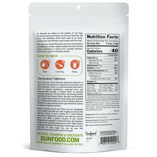Sunfood Superfoods, Hydration Focus Power, 8 Oz - Image 2