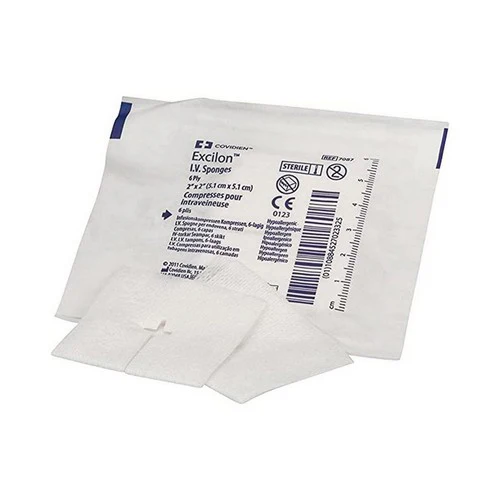 Cardinal, I.V. / Drain Split Dressing Excilon Gauze 2 X 2 Inch Square Sterile, 1 Pack - Image 2
