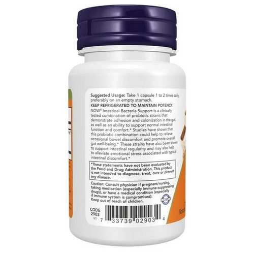 Now Foods, Intestinal Bacteria Support, 60 VegCaps - Image 2