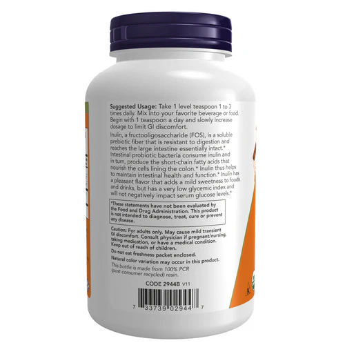 Now Foods, Inulin Prebiotic Pure Powder, 8 Oz - Image 3
