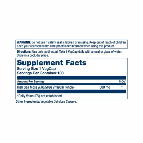 Solaray, Irish Sea Moss, 100 Count - Image 2