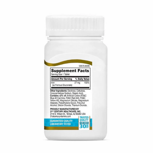 21st Century, Iron, 27 mg 110 Tablets - Image 3