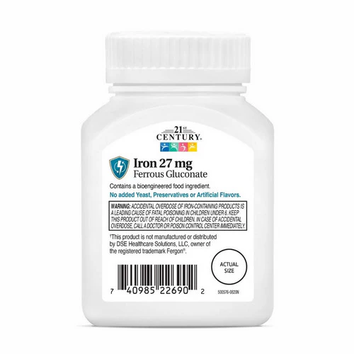 21st Century, Iron, 27 mg 110 Tablets - Image 4