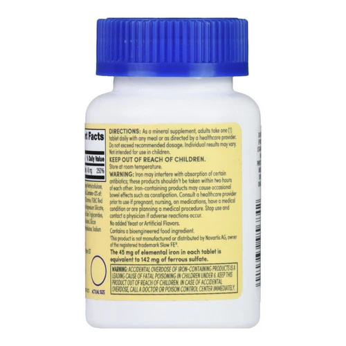 Foster And Thrive, Iron Slow Release, 45 Mg, 60 Tabs - Image 2