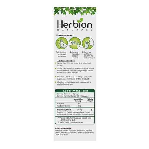 Herbion Naturals, Ivy Leaf Throat Spray, 2 Oz - Image 2