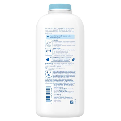 Johnson's, Baby Powder Aloe And Vitamin E, 22 Oz - Image 2