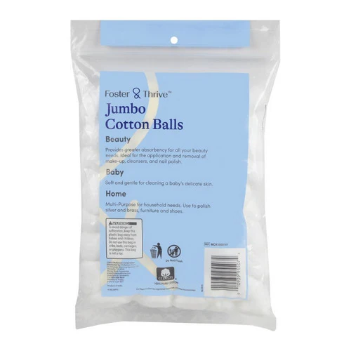 Foster And Thrive, Jumbo Cotton Balls, 70 Count - Image 2