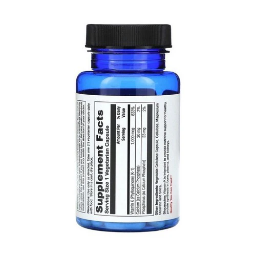 Nature's Life, K-1 Phylloquinone, 1000 mcg, 50 vcaps - Image 2
