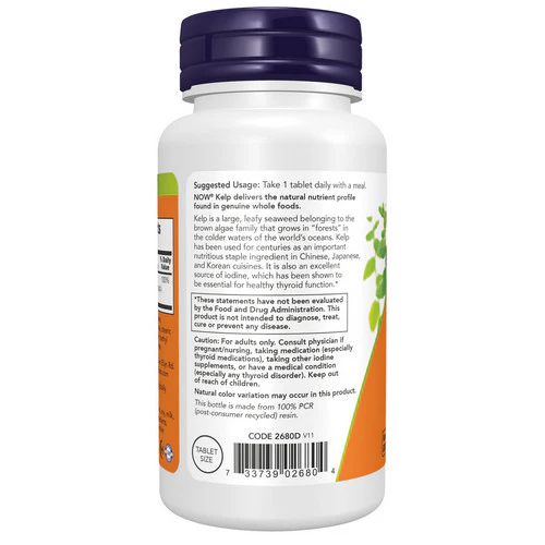 Now Foods, Kelp, 150mcg, 200 Tabs - Image 3