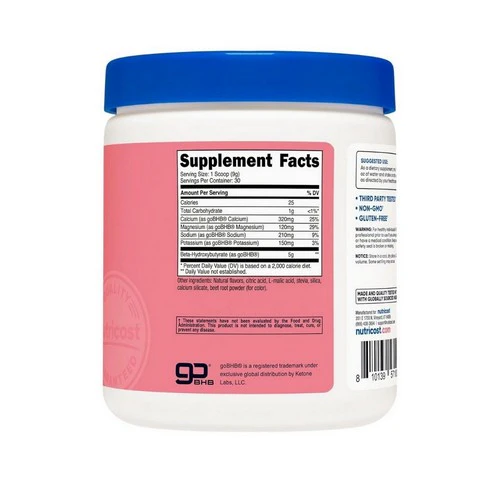 Nutricost, Ketone BHB 4-in-1 Powder Strawberry Lemonade, 30 Serving - Image 2