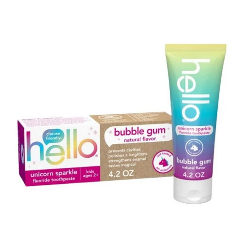Hello Bello, Kids Unicorn Sparkle Toothpaste Bubblegum, 4.2 Oz - Image 2