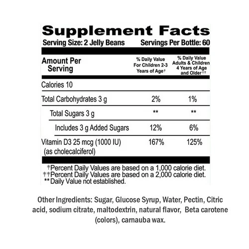 Human Beanz, Kids Vitamin D3 Strawberry Blast, 120 Count - Image 2