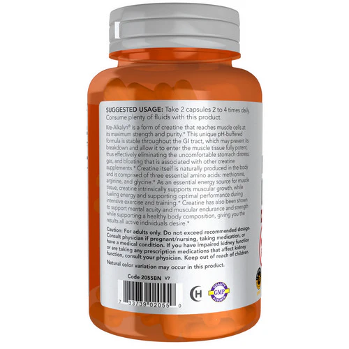 Now Foods, Kre Alkalyn Creatine, 120 caps - Image 3