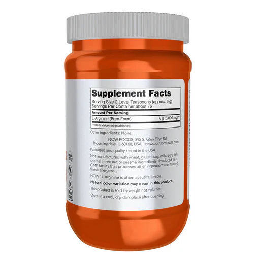 Now Foods, L-Arginine Powder, POWDER, 1 Lb - Image 2