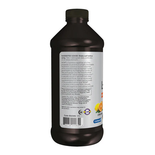 Now Foods, L-Carnitine-Liquid-Citrus, 1000 mg, 16 OZ - Image 3