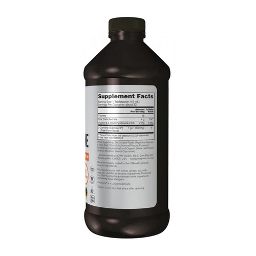 Now Foods, L-Carnitine, Liquid Tropical Punch 16 OZ - Image 2