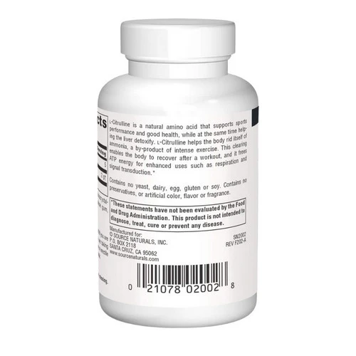 Source Naturals, L-Citrulline, 1000 mg, 30 Tabs - Image 3