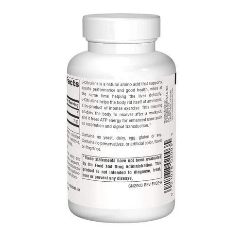 Source Naturals, L-Citrulline, 1000 mg, 60 Tabs - Image 3
