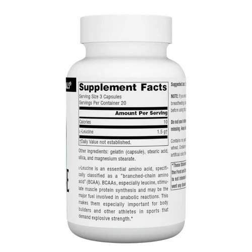 Source Naturals, L-Leucine, 60 Caps - Image 2
