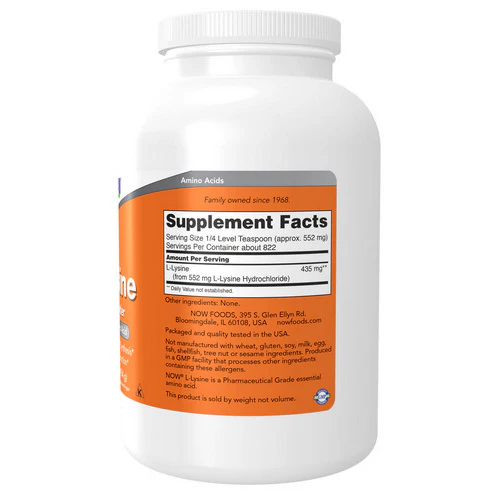 Now Foods, L-Lysine Powder, POWDER, 1 Lb - Image 2