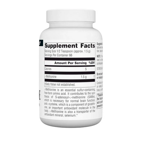 Source Naturals, L-Methionine Powder, 100 gm 3.53 Oz - Image 2