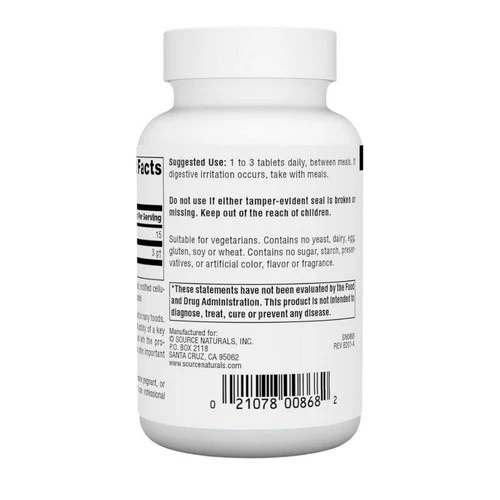 Source Naturals, L-Pyroglutamic Acid, 1000 MG, 60 Tabs - Image 3