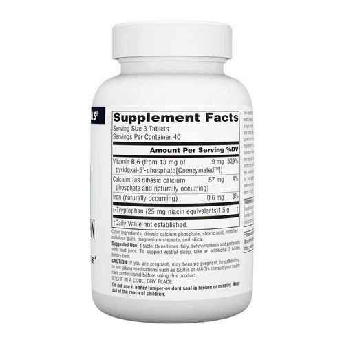 Source Naturals, L-Tryptophan, 500 mg, 120 Tabs - Image 2