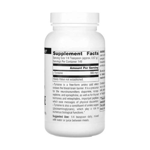 Source Naturals, L-Tyrosine, Powder 100 gm 3.53 Oz - Image 2