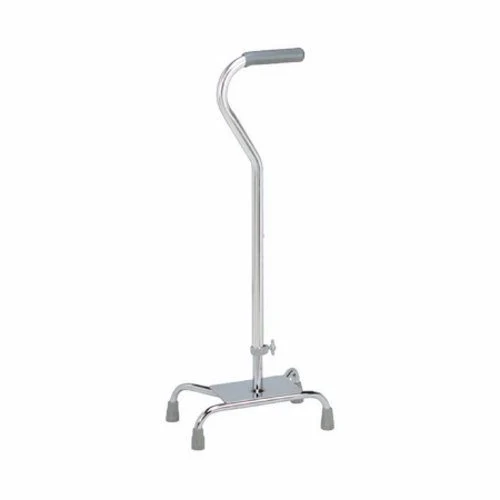 Carex, Large Base Quad Cane Carex Aluminum 28 to 37 Inch Height Silver, Count of 1