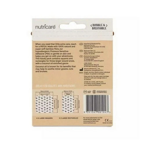 Patch, Large Coconut Oil Bamboo Bandages, 10 Count - Image 2