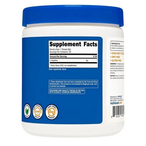 Nutricost, L-Arginine Powder, 250 Grams - Image 3