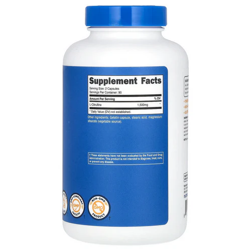 Nutricost, L-Citrulline Capsules, 1500 Mg, 120 Count - Image 2