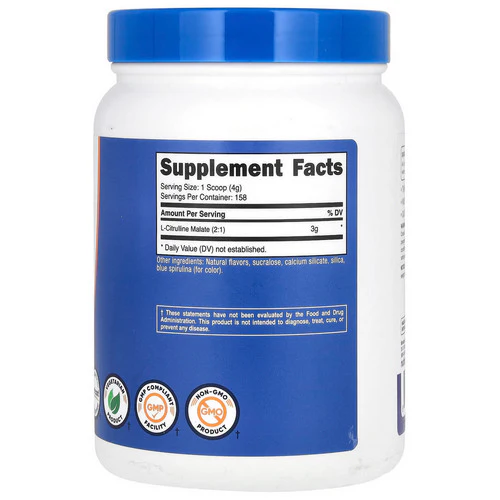 Nutricost, L-Citrulline Malate 2:1 Powder Blue Raspberry, 600 Grams - Image 2