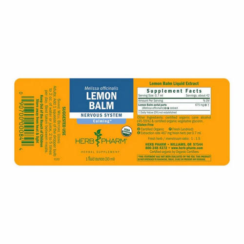 Herb Pharm, Lemon Balm Blend, 1 oz - Image 2
