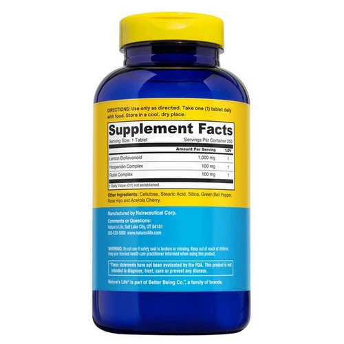 Nature's Life, Lemon Bioflavonoids, 1000 mg, 250 tabs - Image 2