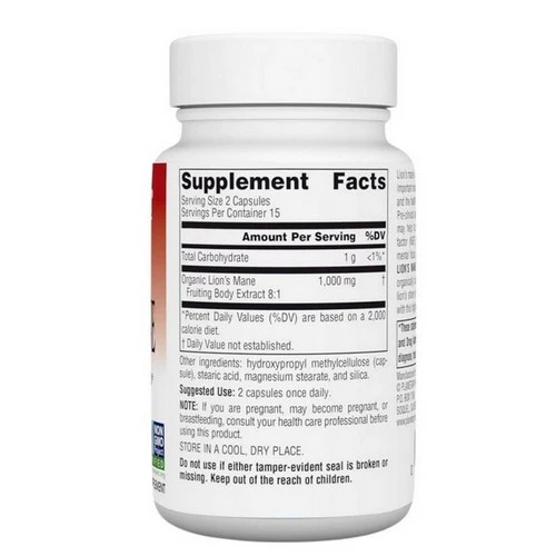 Planetary Herbals, Lion's Mane, 500 mg, 30 VegCaps - Image 3