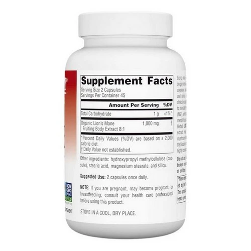 Planetary Herbals, Lion's Mane, 500 mg, 90 VegCaps - Image 3