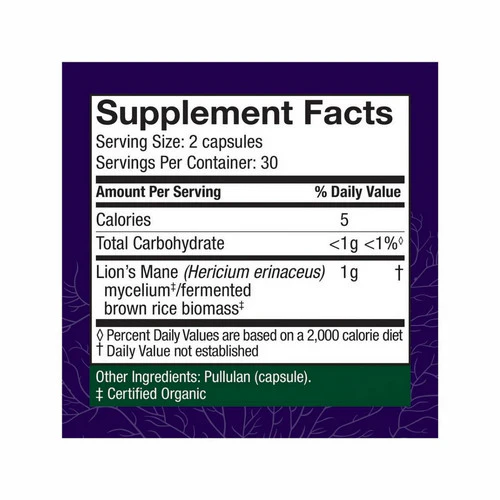 Host Defense, Lion's Mane Capsules, 60 Cap - Image 3