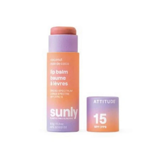 Attitude, Lip Balm SPF 15, Coconut 0.3 Oz - Image 2