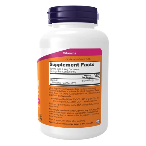 Now Foods, Liposomal Vitamin C, 120 VegCaps - Image 2