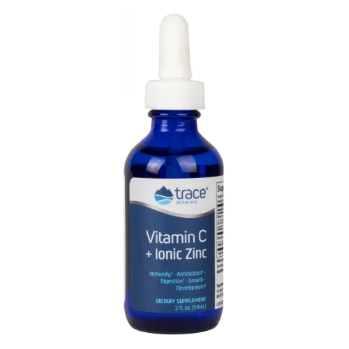 Trace Minerals, Liquid Ionic Vitamin C + Ionic Zinc, 2 Oz