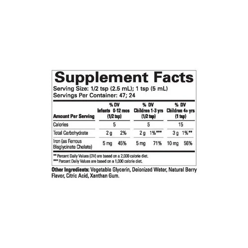 Child Life Essentials, Liquid Iron Natural Berry Flavor, 4 Oz - Image 2