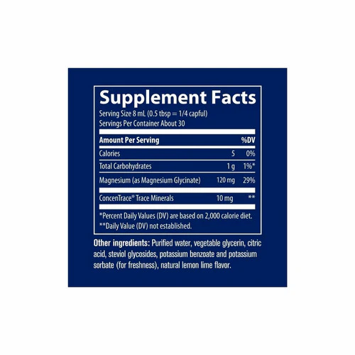 Trace Minerals, Liquid Magnesium Glycinate Lemon Lime, 120 mg, 8 Oz - Image 2